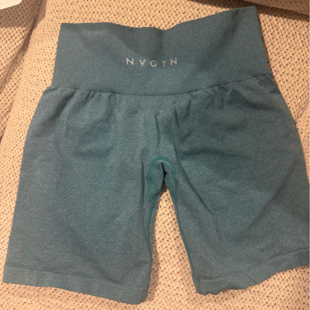 Nvgtn Pro Solid Seamless Shorts Teal - image 3